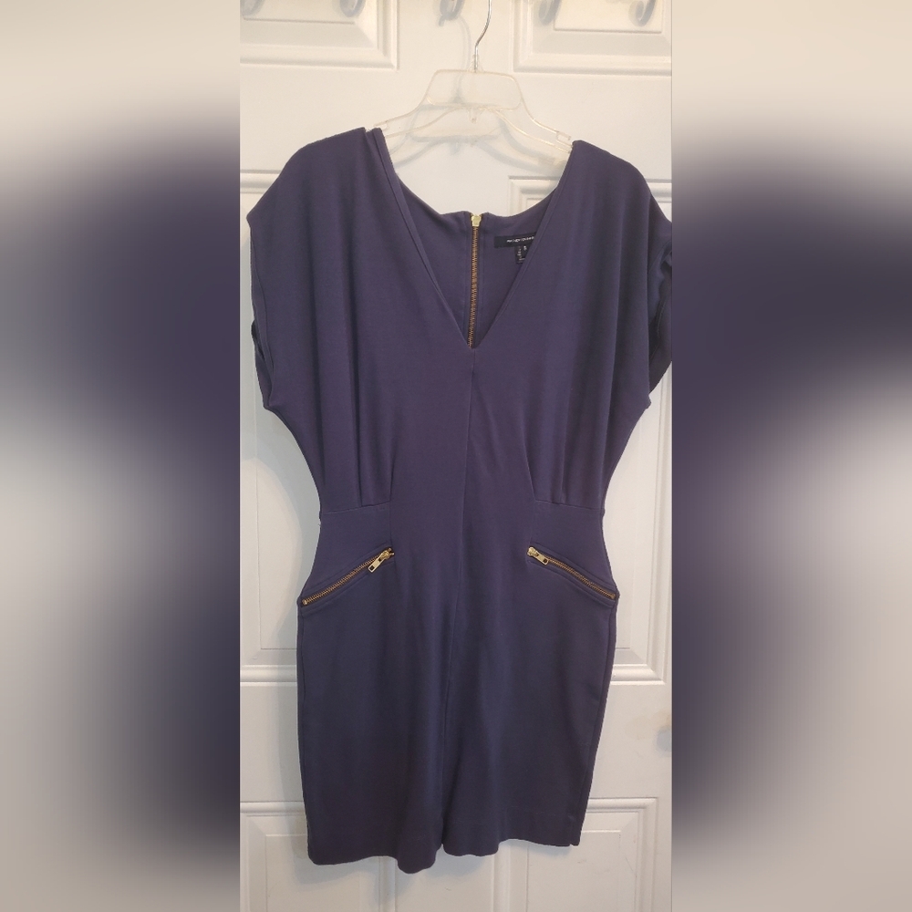FRENCH CONNECTION FITTED MIDI DRESS